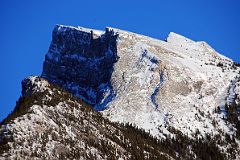 20A Mount Rundle Close Up Just Before Sunset From Bow River Bridge In Banff In Winter.jpg